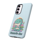 NamasTe-Rex Meditating Dinosaur Phone Case - Funny Yoga T-Rex Mobile Cover | Zen Tech Gift - Atlas Briefly