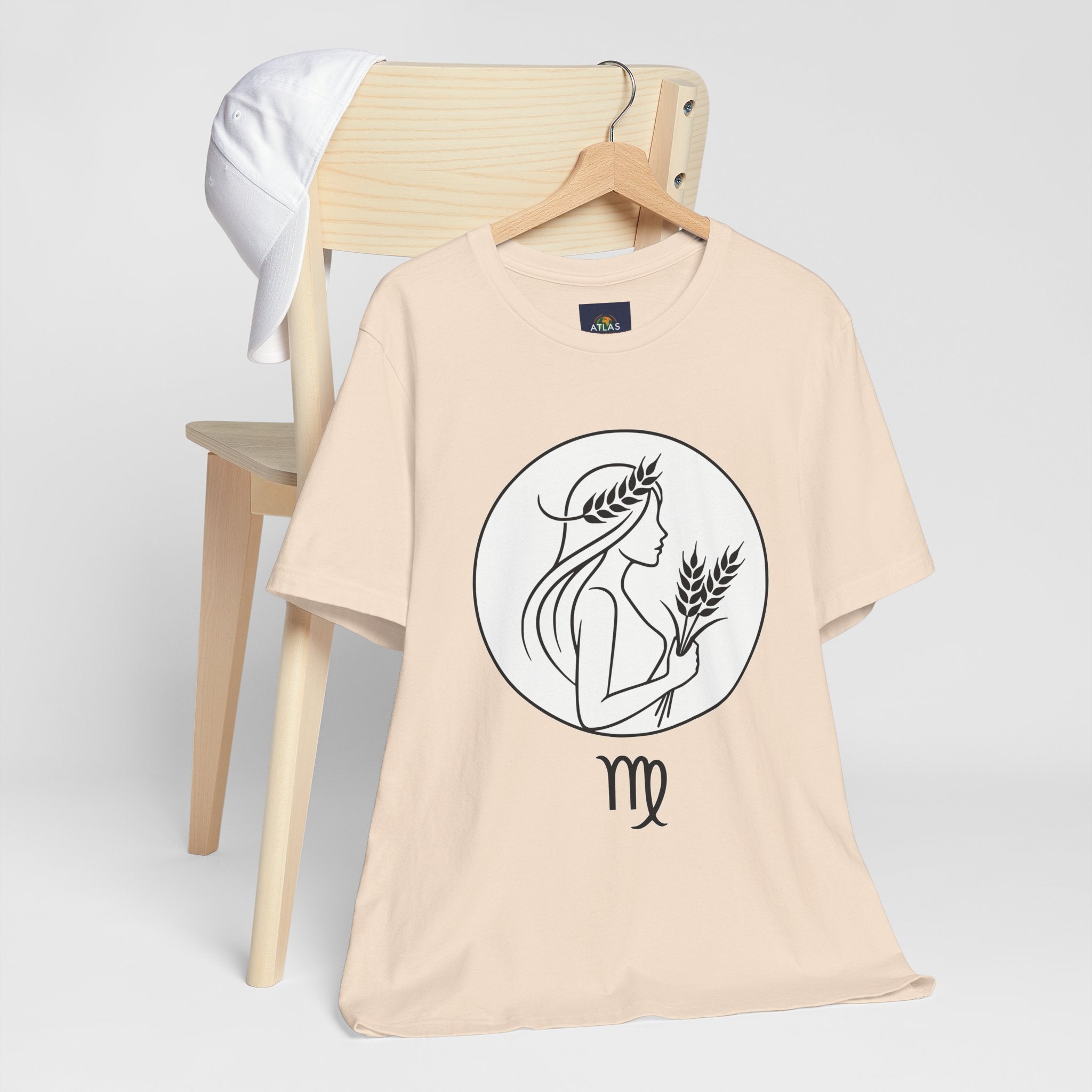 Virgo Zodiac Tee - Minimalist Black and White Unisex T-Shirt