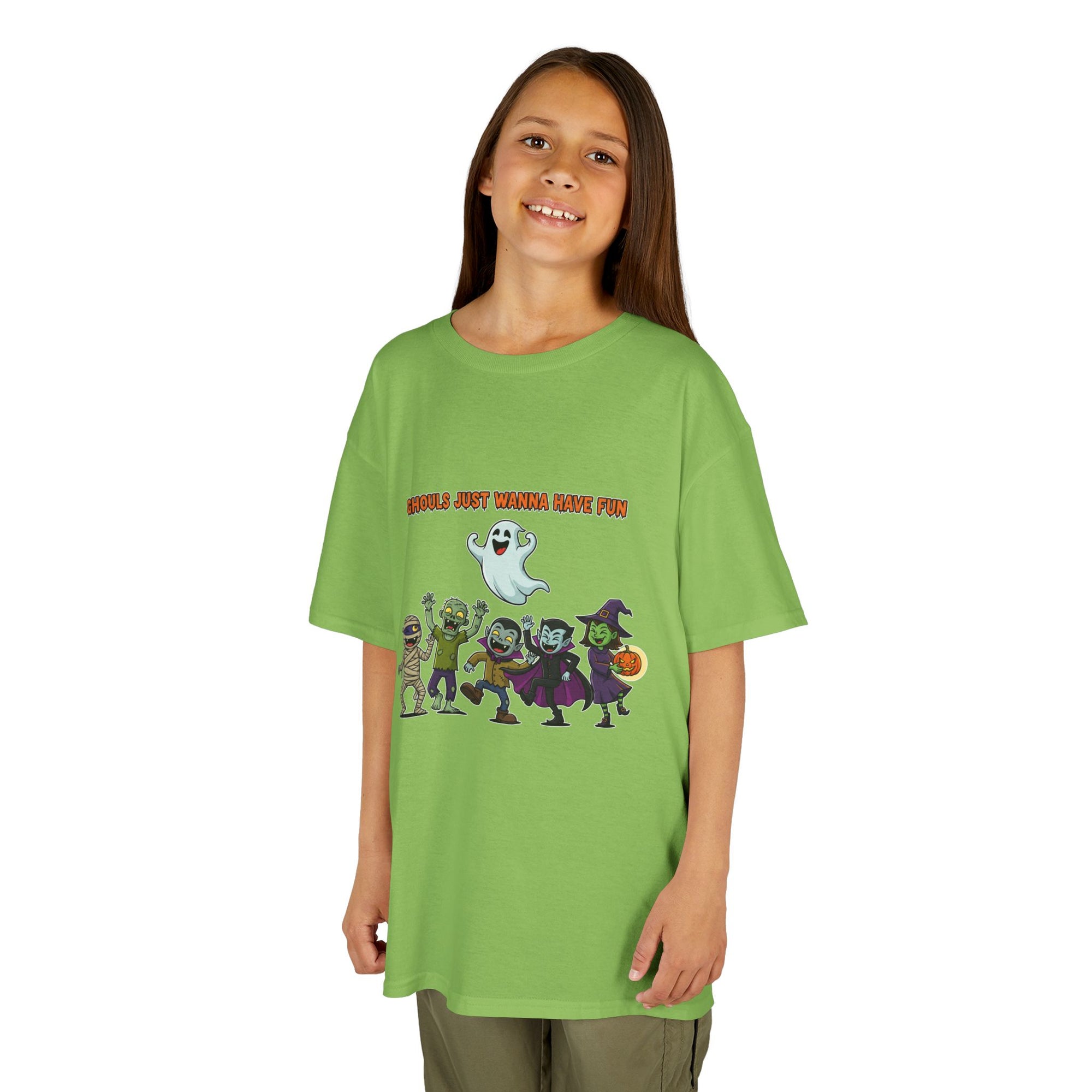 Ghouls Just Wanna Have Fun Kids Halloween T-Shirt | Funny Ghost Mummy Zombie Vampire Witch Shirt for Boys & Girls Trick or Treat Tee - Atlas Briefly