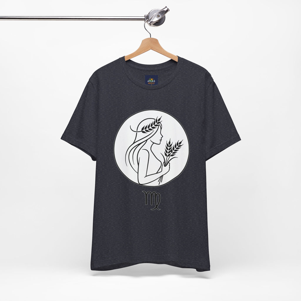 Virgo Zodiac Tee - Minimalist Black and White Unisex T-Shirt