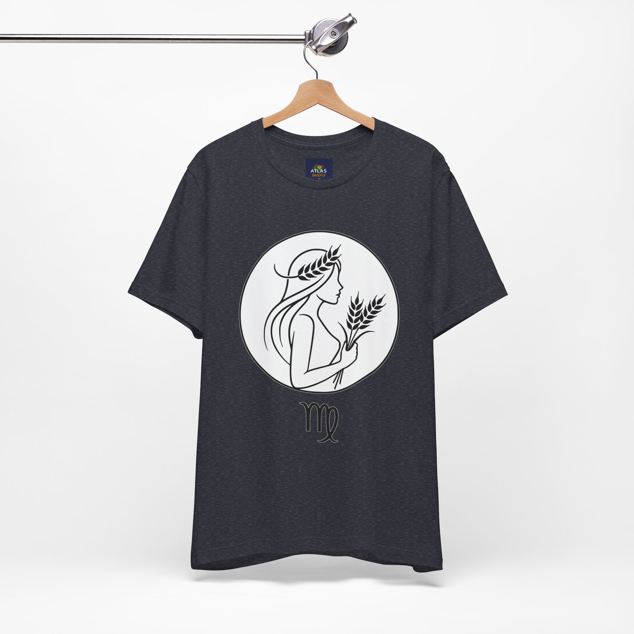 Virgo Zodiac Tee - Minimalist Black and White Unisex T-Shirt