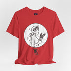 Virgo Zodiac Tee - Minimalist Black and White Unisex T-Shirt