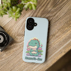 NamasTe-Rex Meditating Dinosaur Phone Case - Funny Yoga T-Rex Mobile Cover | Zen Tech Gift - Atlas Briefly