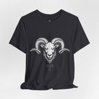 Aries Horoscope Tee - Unisex Black and White Minimal Design