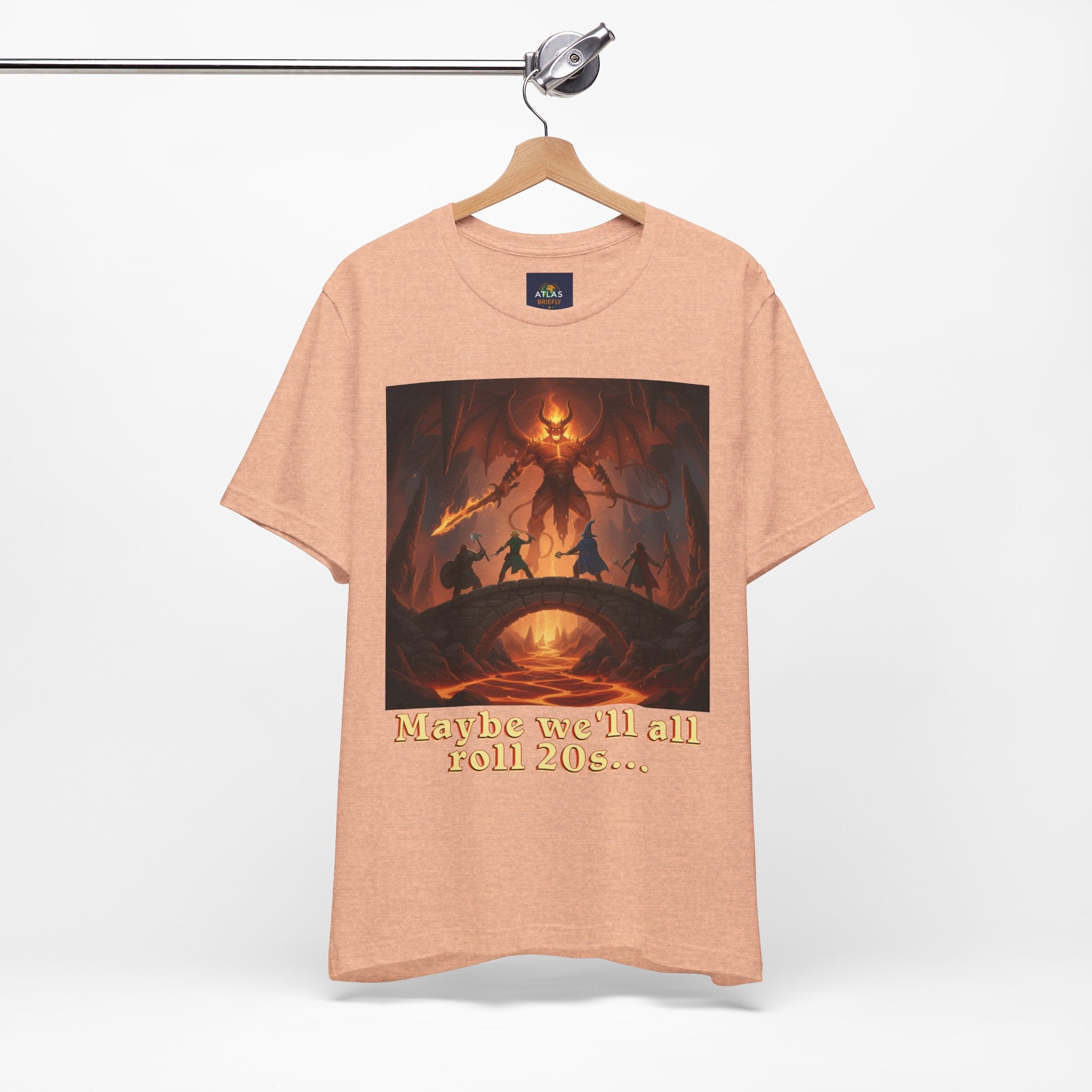 D&D Fantasy T-Shirt - Roll a Natural 20 Dungeon Master RPG Unisex Tee