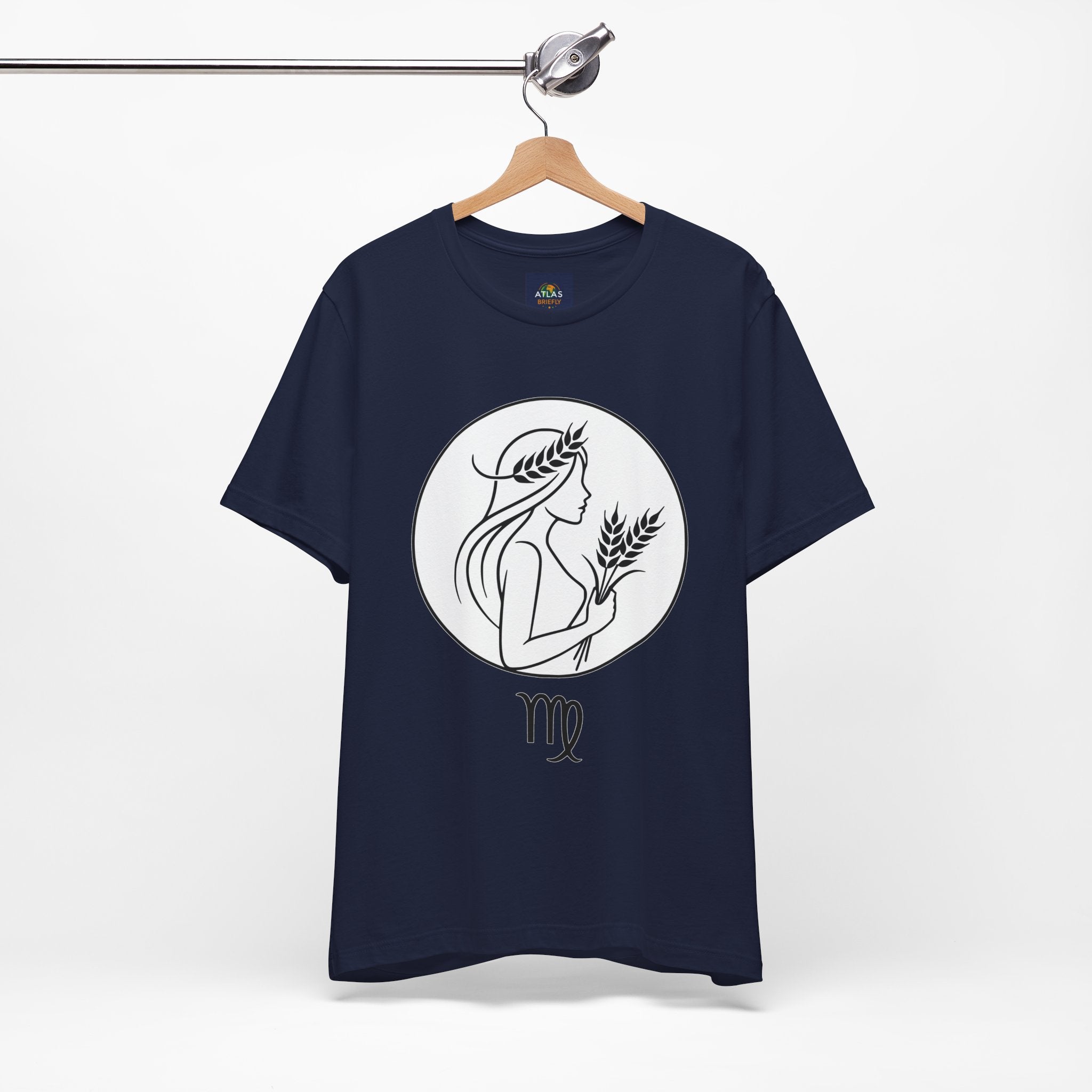 Virgo Zodiac Tee - Minimalist Black and White Unisex T-Shirt