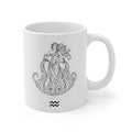 Zodiac Mug - Aquarius Minimalist Design Gift