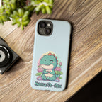 NamasTe-Rex Meditating Dinosaur Phone Case - Funny Yoga T-Rex Mobile Cover | Zen Tech Gift - Atlas Briefly