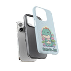 NamasTe-Rex Meditating Dinosaur Phone Case - Funny Yoga T-Rex Mobile Cover | Zen Tech Gift - Atlas Briefly