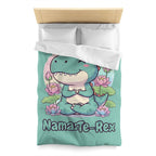 NamasTe-Rex Duvet Cover - Yoga Dinosaur Bedding for a Playful Bedroom - Atlas Briefly