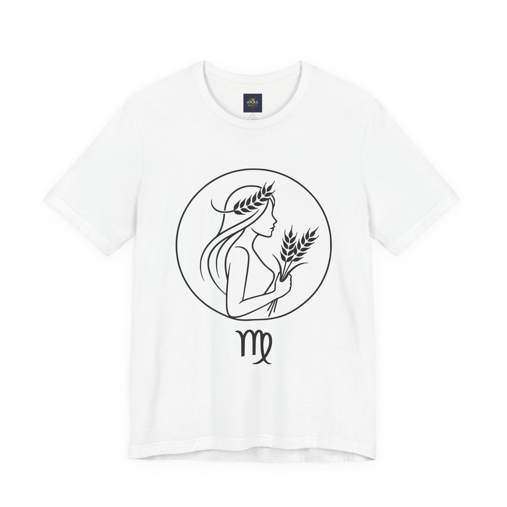 Virgo Zodiac Tee - Minimalist Black and White Unisex T-Shirt