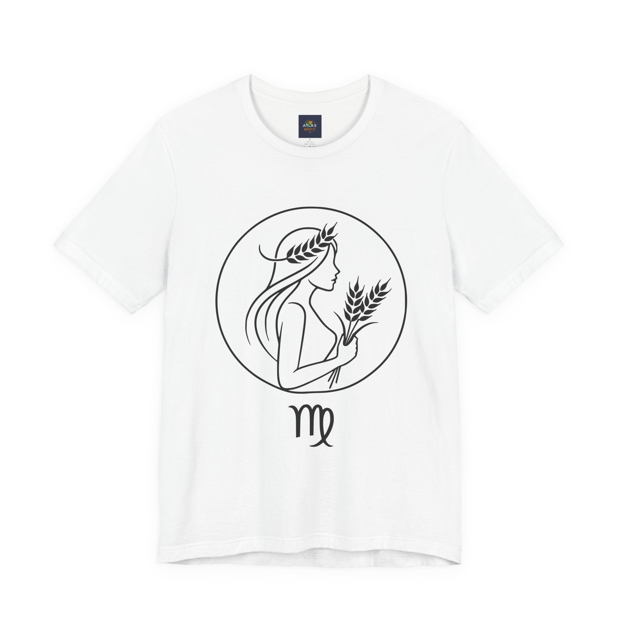 Virgo Zodiac Tee - Minimalist Black and White Unisex T-Shirt