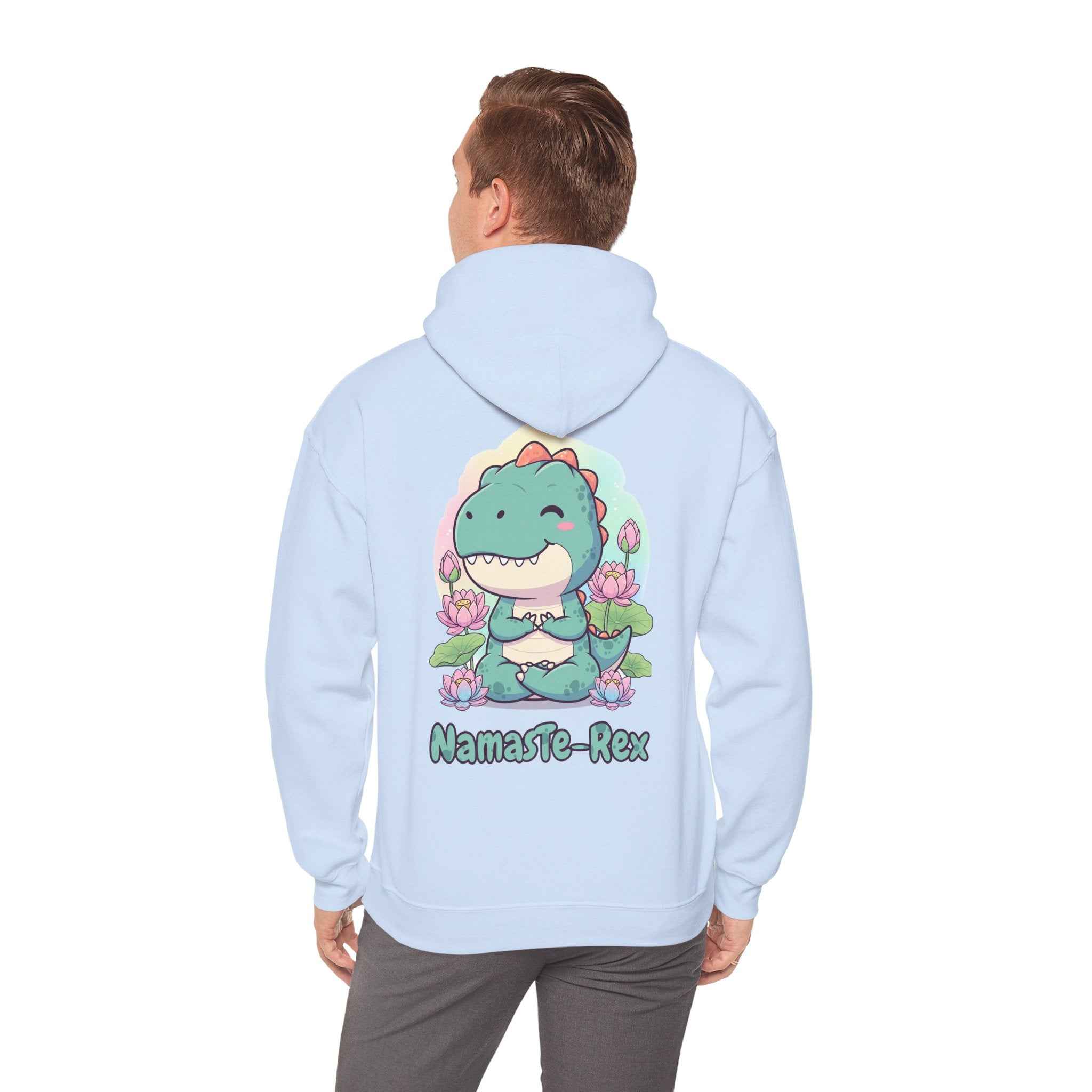 NamasTe-Rex Hoodie - Fun Yoga Dinosaur Sweatshirt for Comfort and Style - Atlas Briefly