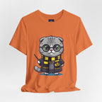 Hufflepurr Harry Potter T-Shirt - Funny Wizarding World Tee | Cute Potter Cat Gift - Atlas Briefly