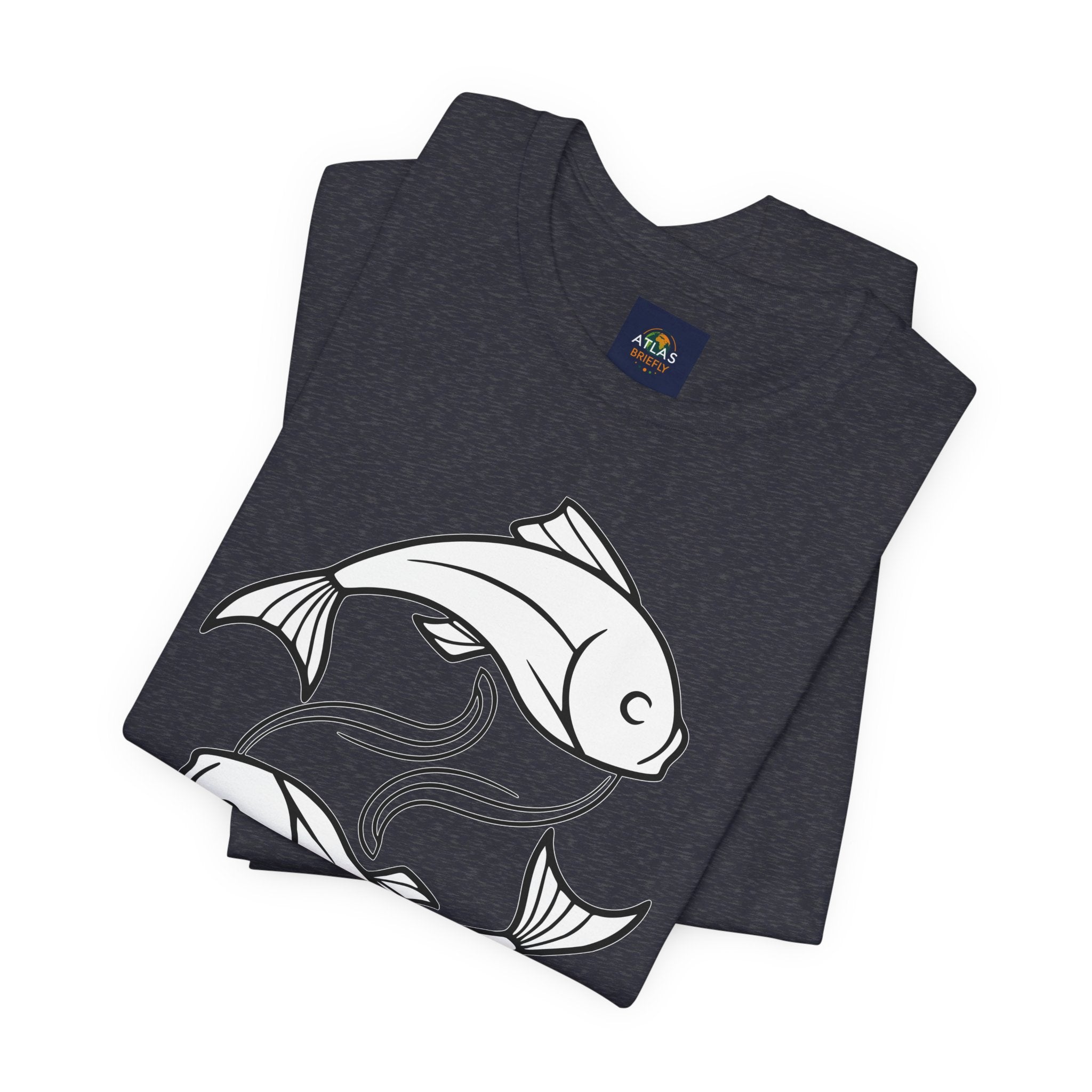 Pisces Zodiac T-shirt - Minimalist Black and White Unisex Tee
