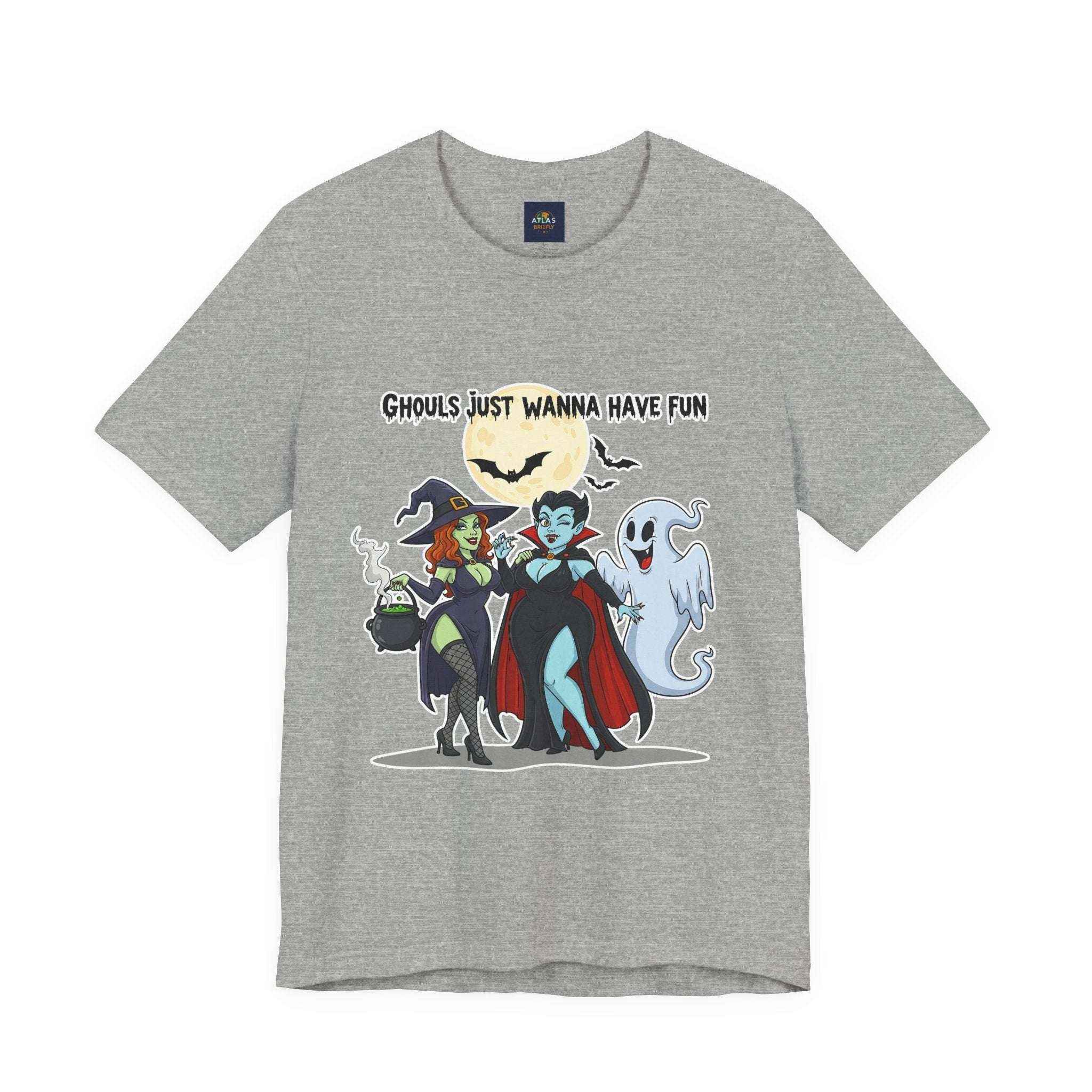 Ghouls Just Wanna Have Fun T-Shirt - Cute Halloween Witch Vampire Ghost Tee - Atlas Briefly