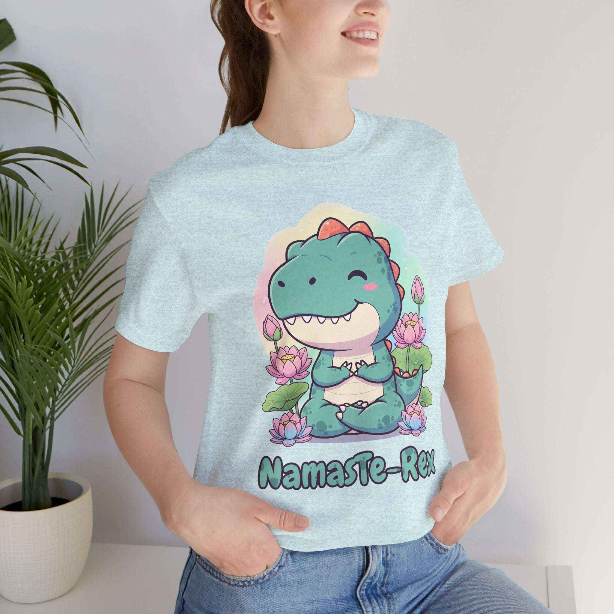 NamasTe-Rex T-Shirt - Yoga Dinosaur Tee - Atlas Briefly