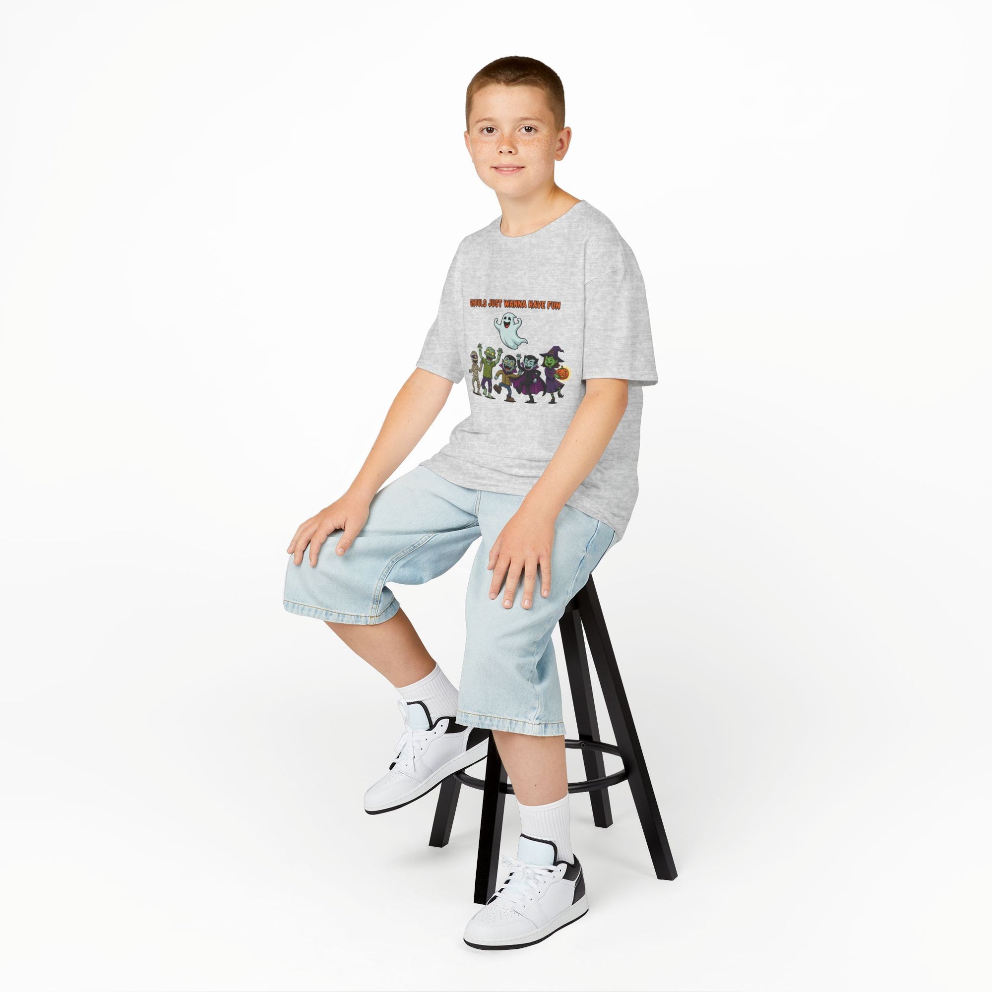 Ghouls Just Wanna Have Fun Kids Halloween T-Shirt | Funny Ghost Mummy Zombie Vampire Witch Shirt for Boys & Girls Trick or Treat Tee - Atlas Briefly