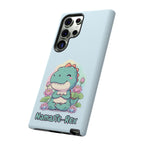 NamasTe-Rex Meditating Dinosaur Phone Case - Funny Yoga T-Rex Mobile Cover | Zen Tech Gift - Atlas Briefly
