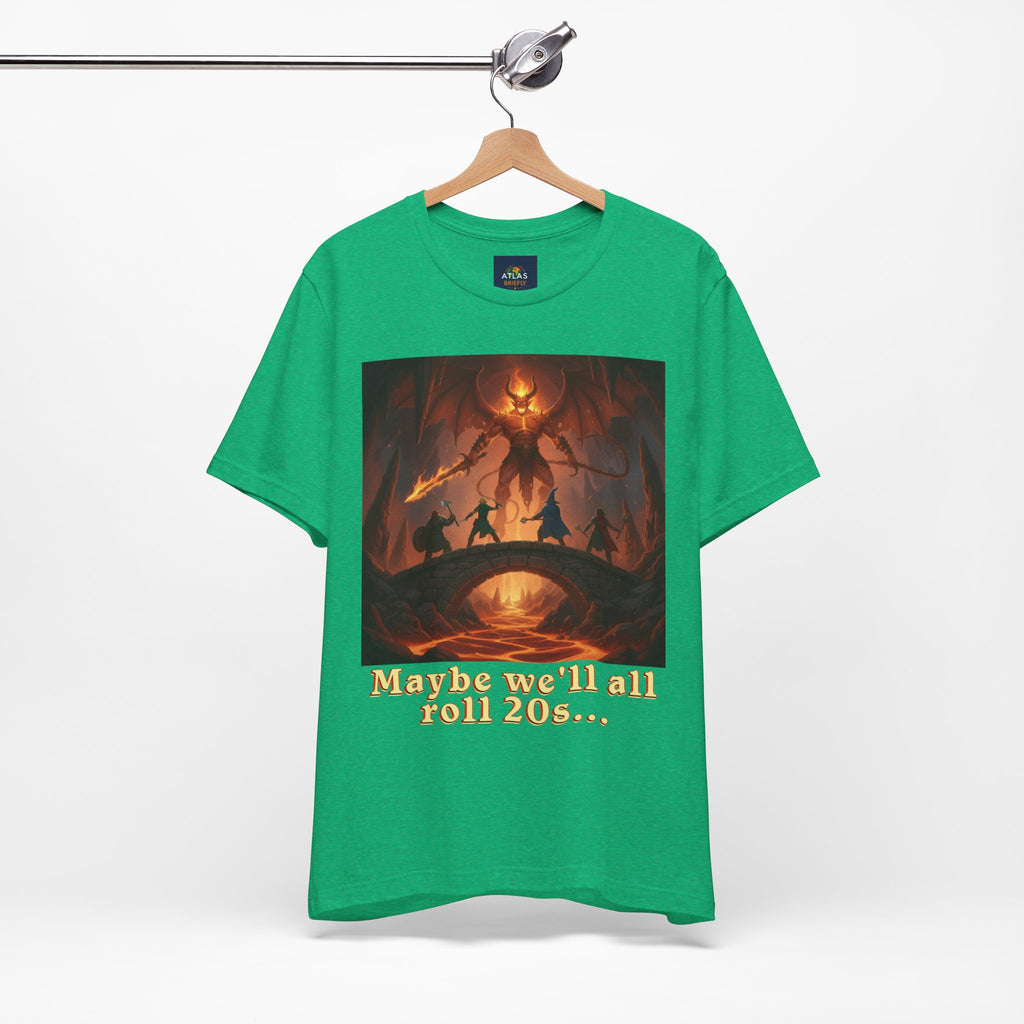 D&D Fantasy T-Shirt - Roll a Natural 20 Dungeon Master RPG Unisex Tee