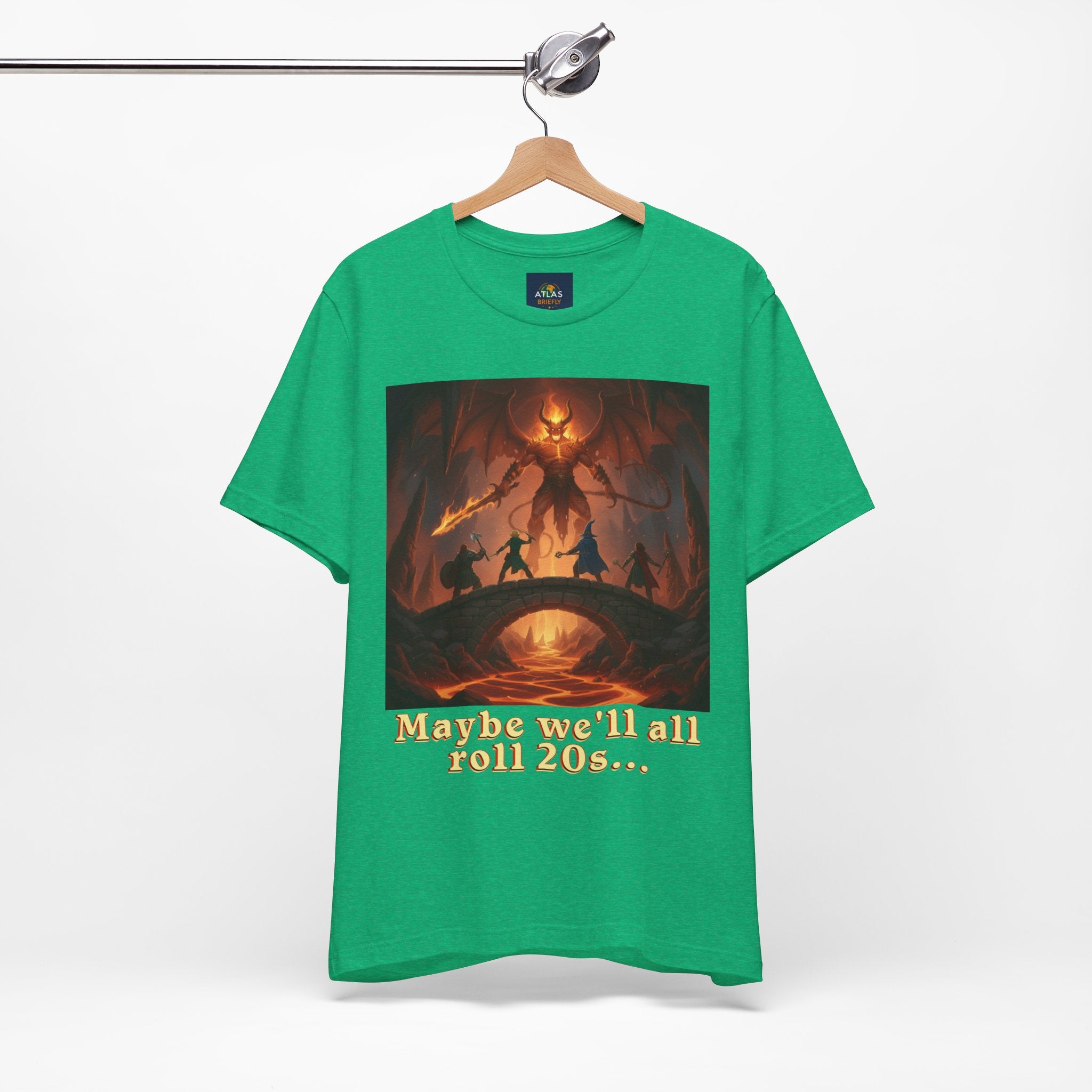 D&D Fantasy T-Shirt - Roll a Natural 20 Dungeon Master RPG Unisex Tee
