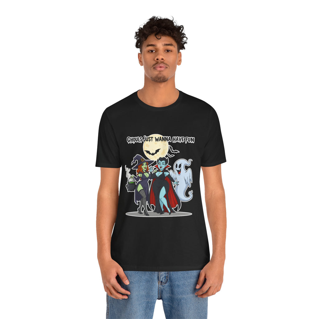 Ghouls Just Wanna Have Fun Halloween T-Shirt - Cute Witch Vampire Ghost Tee | Halloween Character Shirt - Atlas Briefly