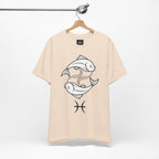 Pisces Zodiac T-shirt - Minimalist Black and White Unisex Tee
