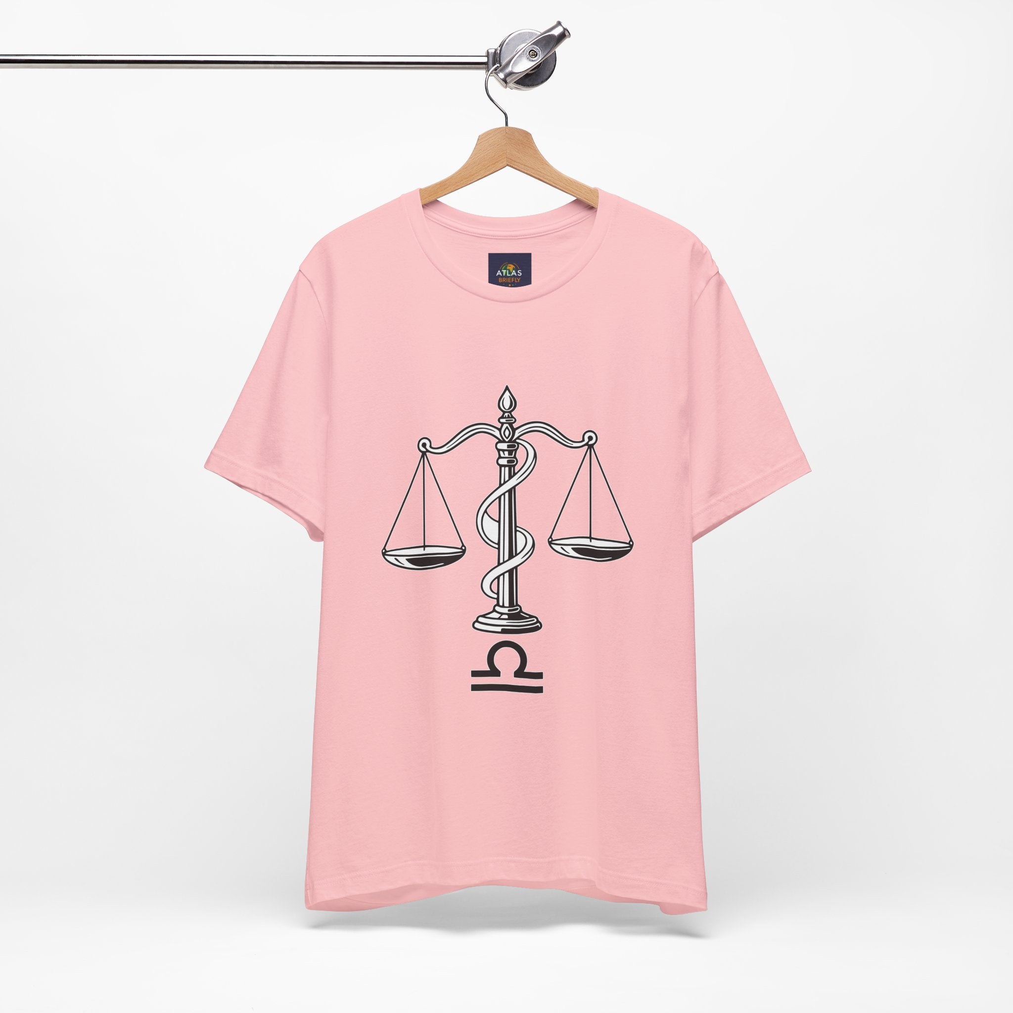 Libra Zodiac Tee - Stylish Unisex Minimalist Black and White Design