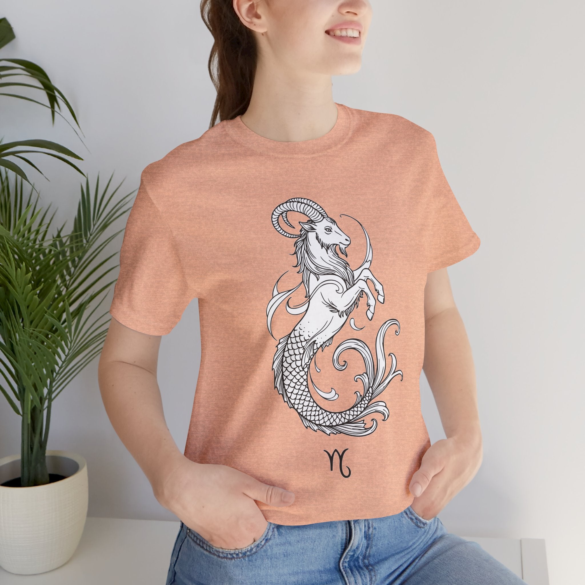 Capricorn Zodiac Tee - Unisex Minimalist Horoscope Shirt in Black and White