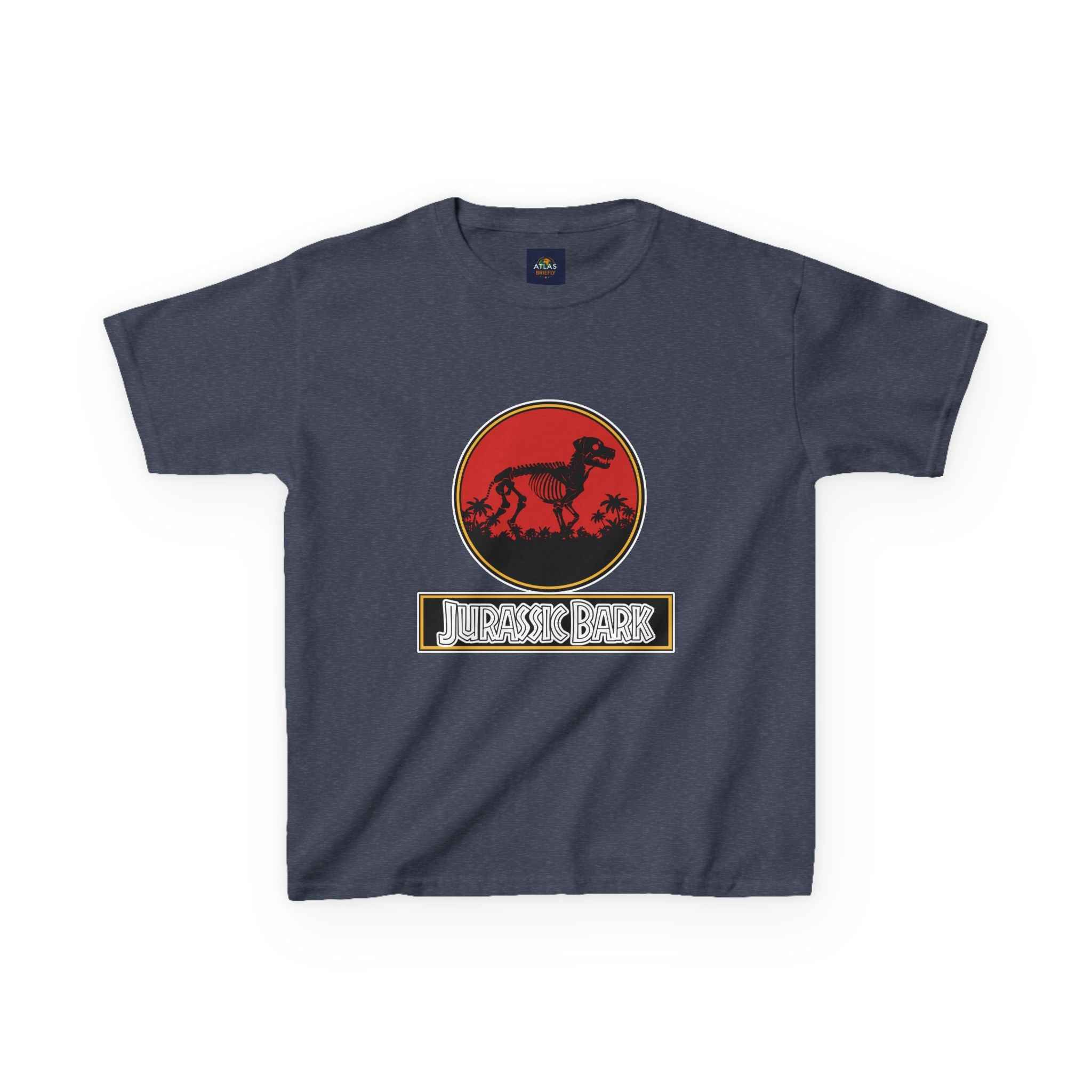 Kids Rottweiler T-Shirt - Jurassic Bark -  Perfect Dog Tee for Kids - Atlas Briefly
