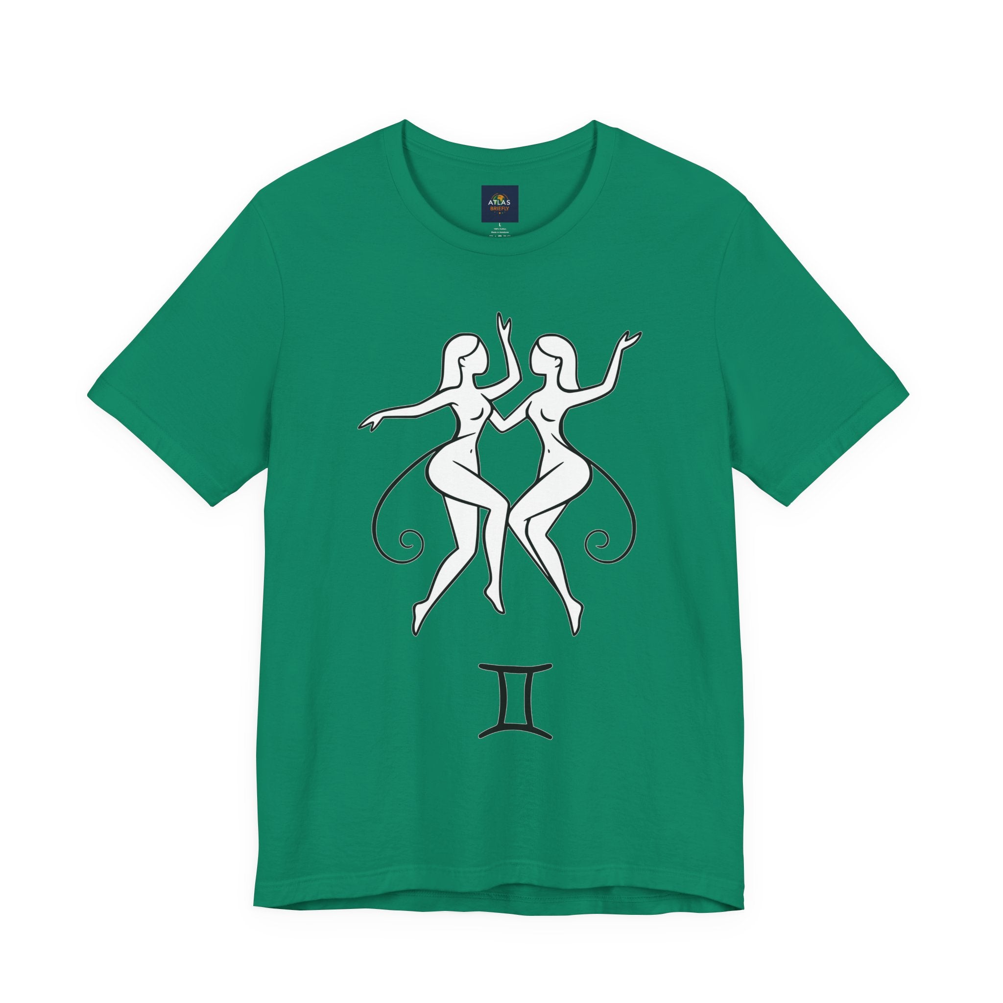 Gemini Zodiac Tee - Minimalistic Black and White Unisex Design