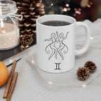 Mug Gemini Zodiac Minimalist Design 11oz Horoscope - Gemini Zodiac Mug