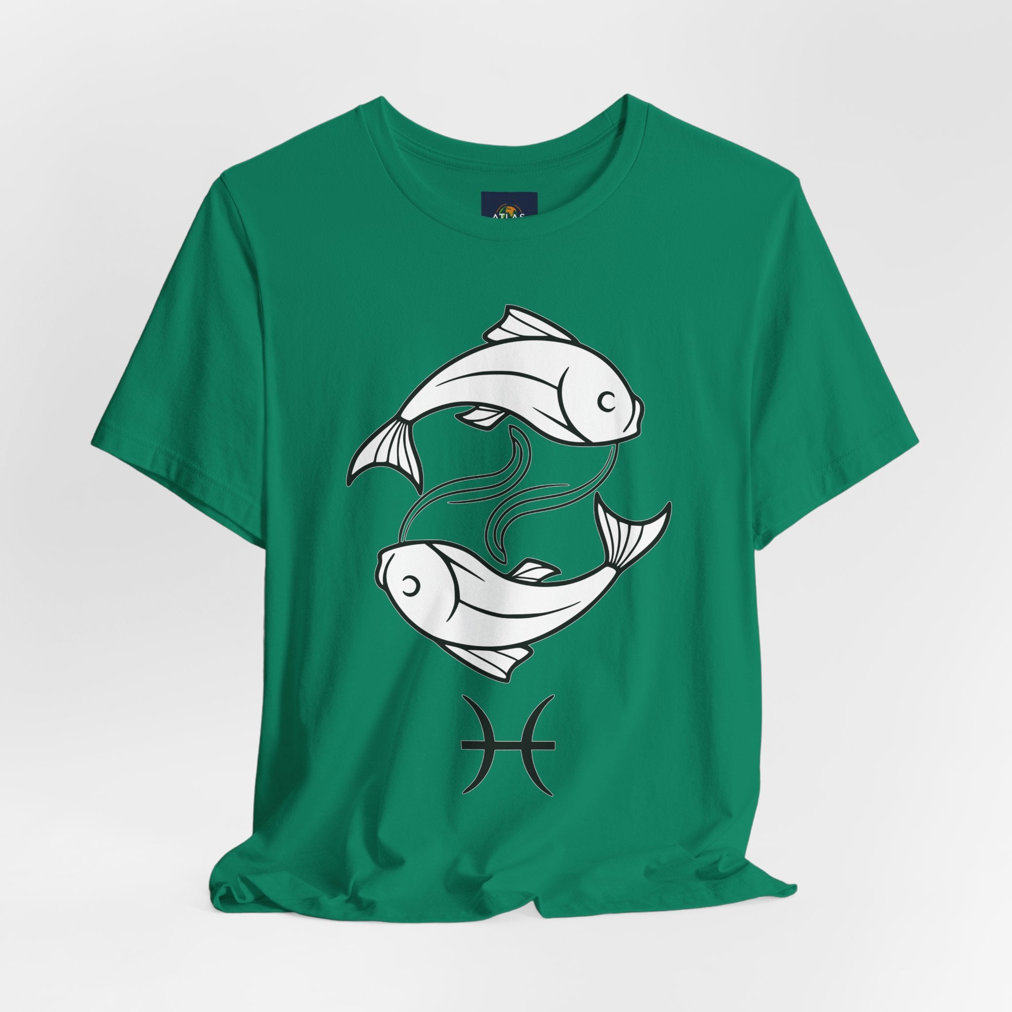 Pisces Zodiac T-shirt - Minimalist Black and White Unisex Tee