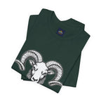 Aries Horoscope Tee - Unisex Black and White Minimal Design