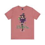 Sexy Witch Halloween T-Shirt - Flirty Witch Costume Tee | Trick or Treat Halloween Shirt - Atlas Briefly