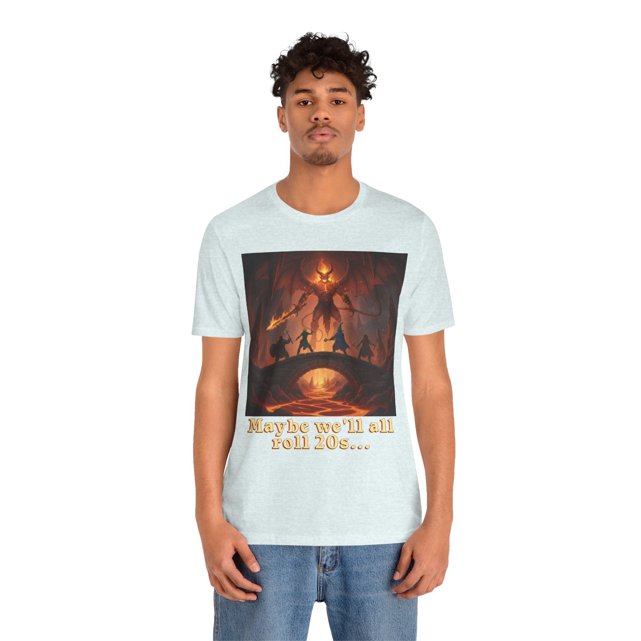 D&D Fantasy T-Shirt - Roll a Natural 20 Dungeon Master RPG Unisex Tee
