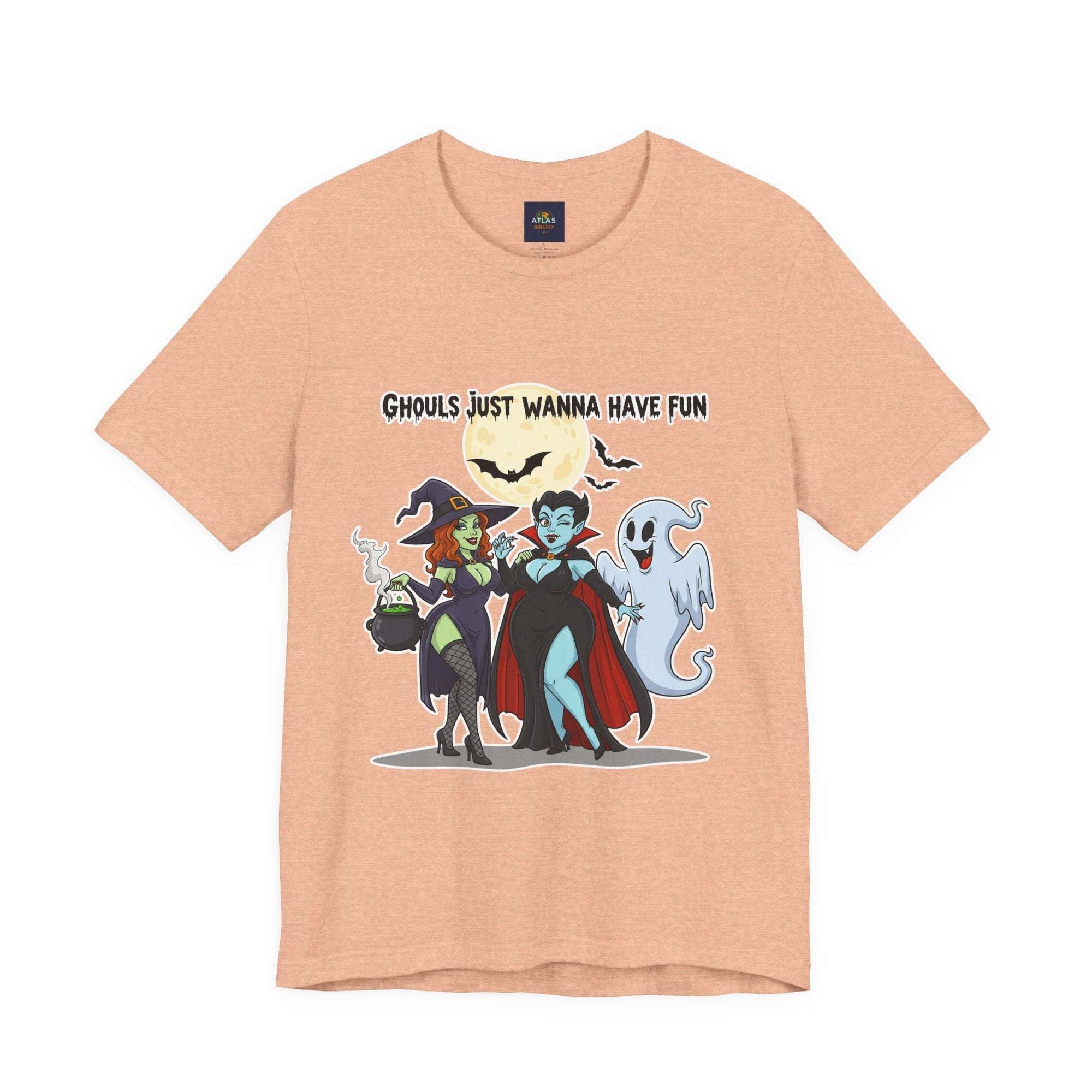Ghouls Just Wanna Have Fun Halloween T-Shirt - Cute Witch Vampire Ghost Tee | Halloween Character Shirt - Atlas Briefly