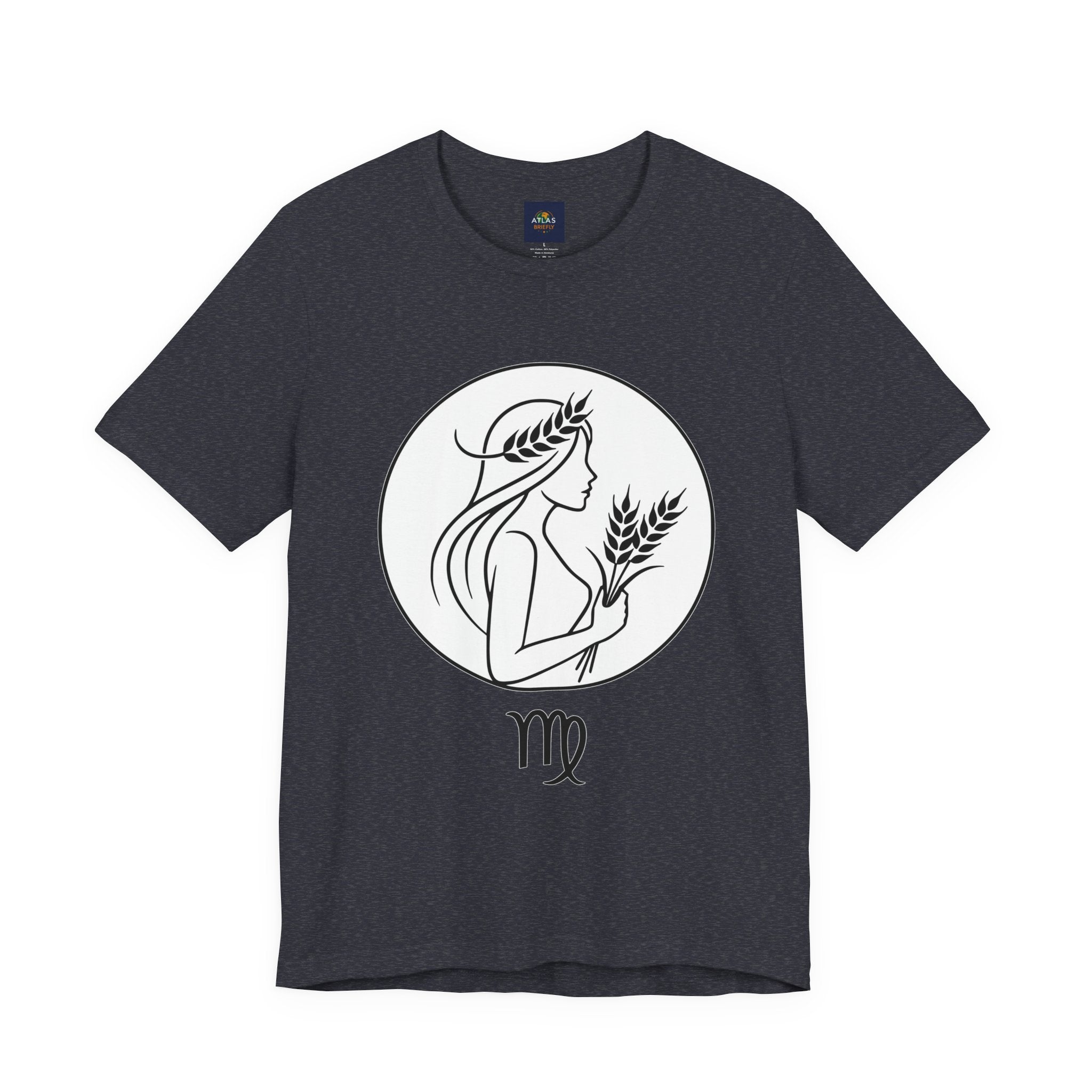 Virgo Zodiac Tee - Minimalist Black and White Unisex T-Shirt