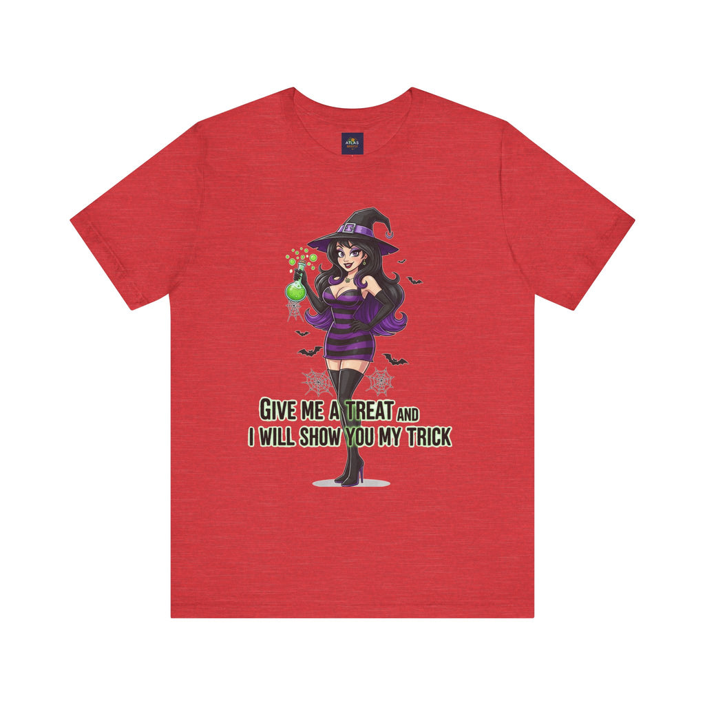 Sexy Witch Halloween T-Shirt - Flirty Witch Costume Tee | Trick or Treat Halloween Shirt - Atlas Briefly