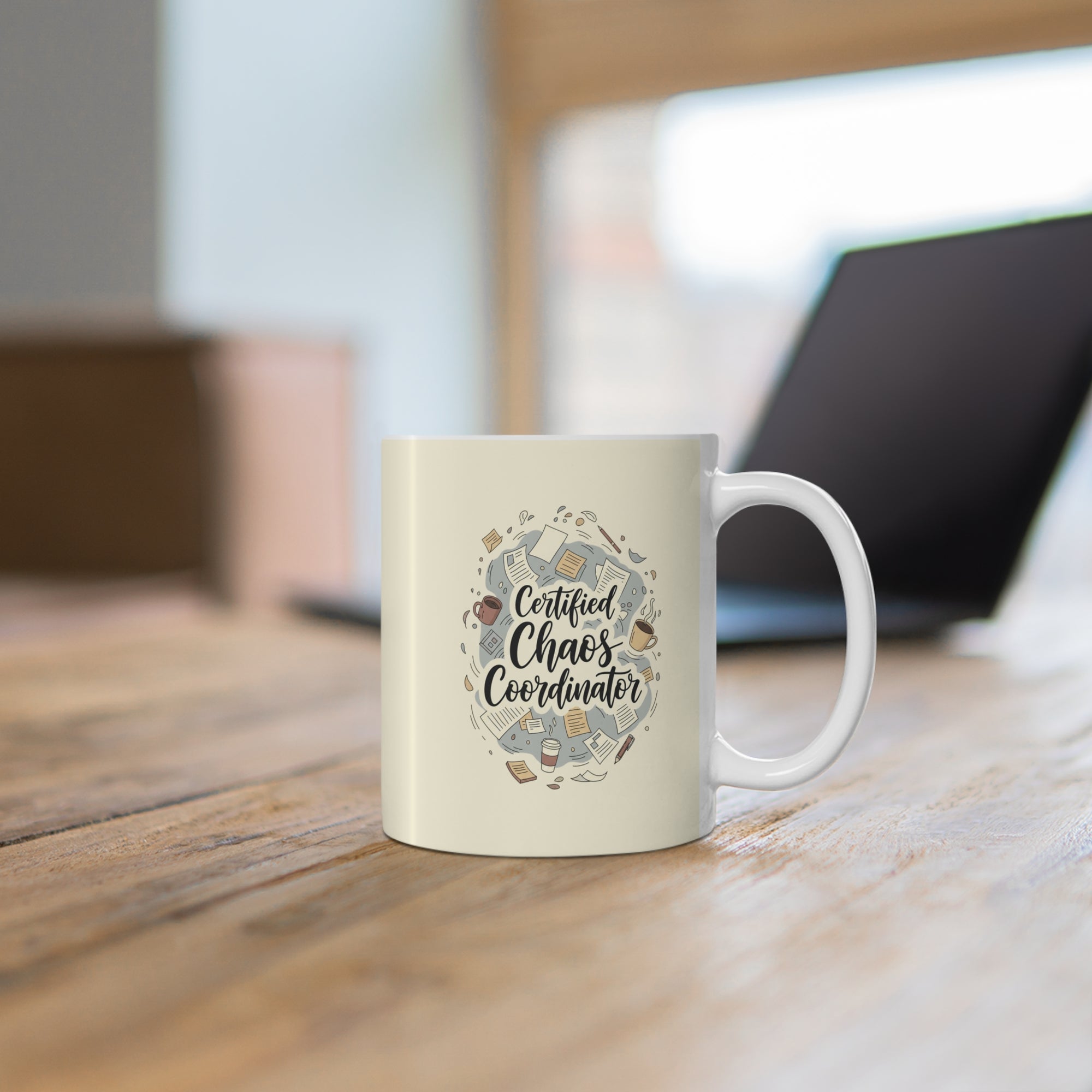 Certified Chaos Coordinator Mug - Funny Mom Teacher Coffee Cup | Organized Chaos Gift EU Version - Atlas Briefly