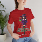Sexy Witch Halloween T-Shirt - Flirty Witch Costume Tee | Trick or Treat Halloween Shirt - Atlas Briefly