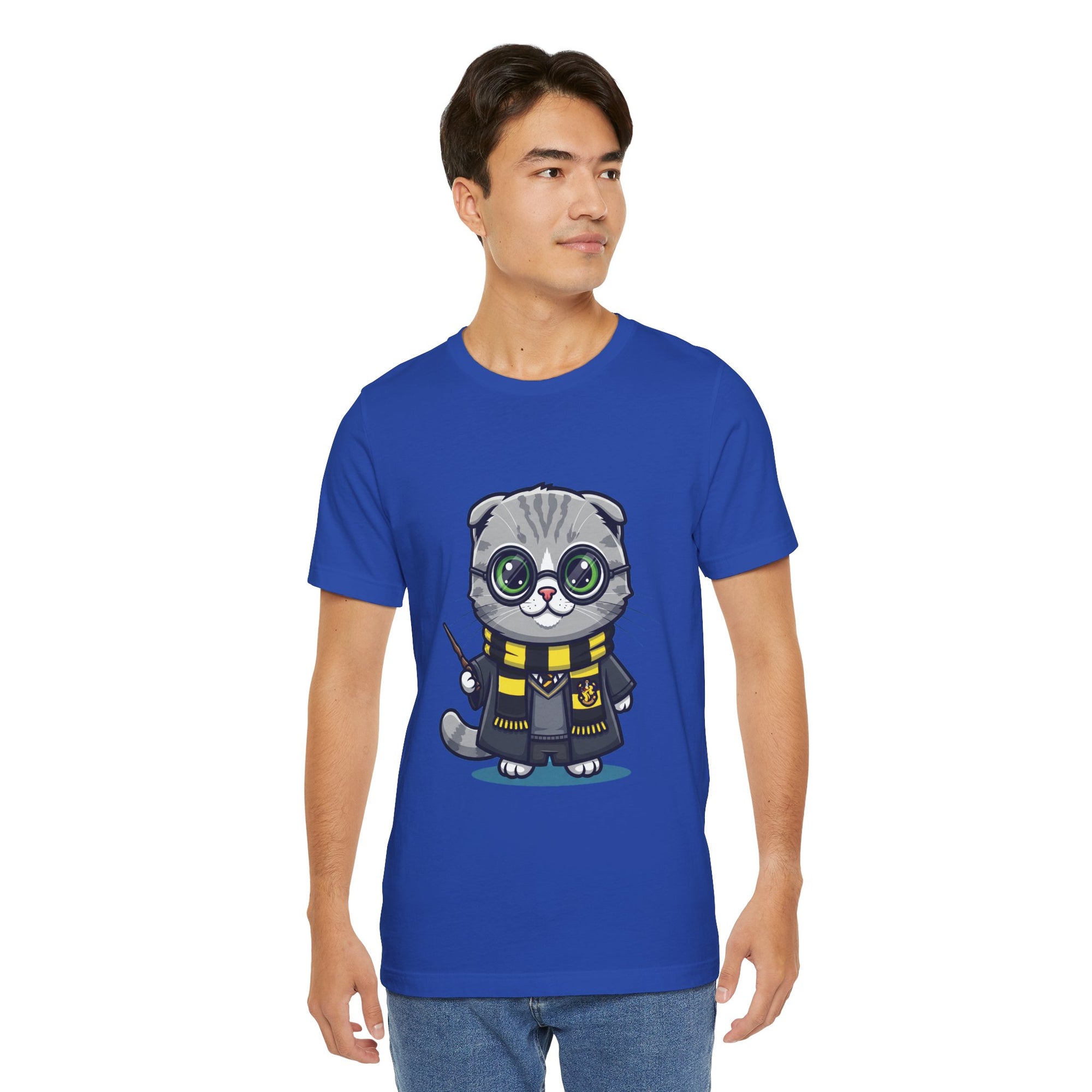 Hufflepurr Harry Potter T-Shirt - Funny Wizarding World Tee | Cute Potter Cat Gift - Atlas Briefly