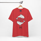 Pisces Zodiac T-shirt - Minimalist Black and White Unisex Tee