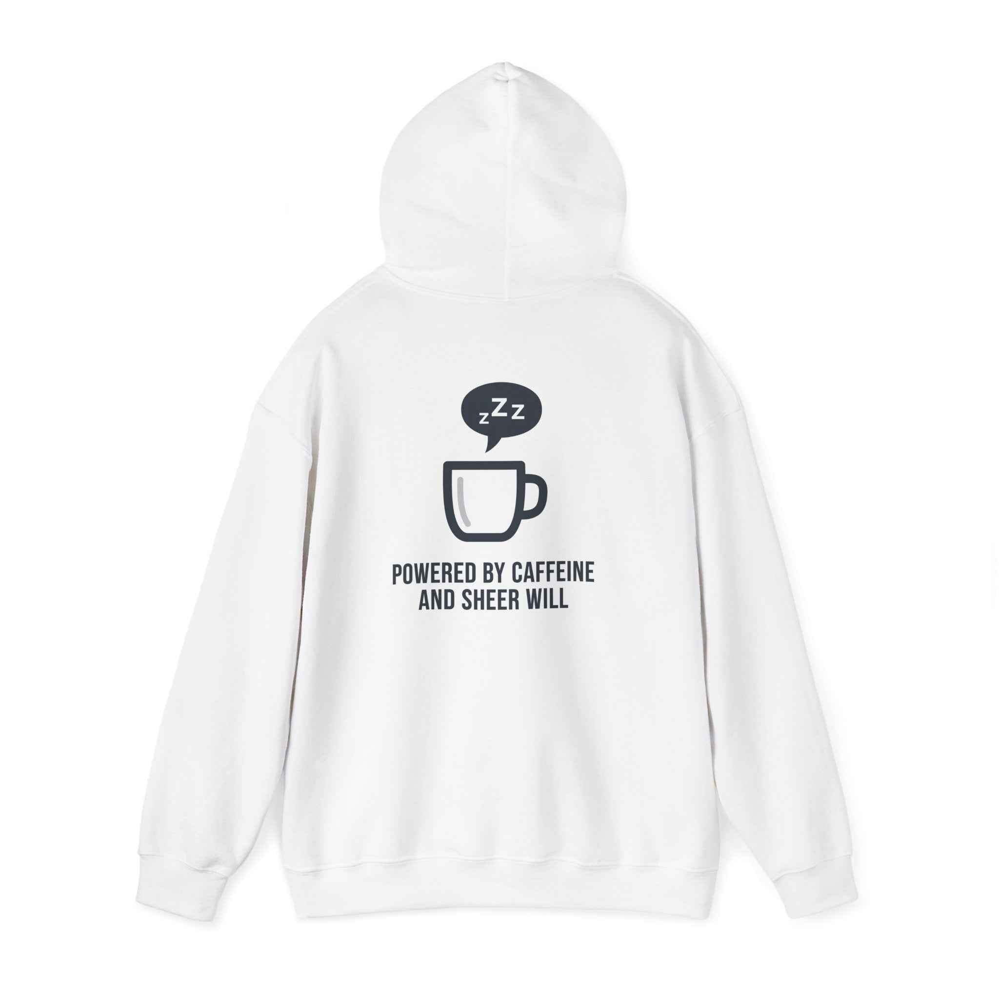 Powered by Caffeine Sweatshirt - Minimalist Coffee Hooded Sweatshirt - Atlas Briefly