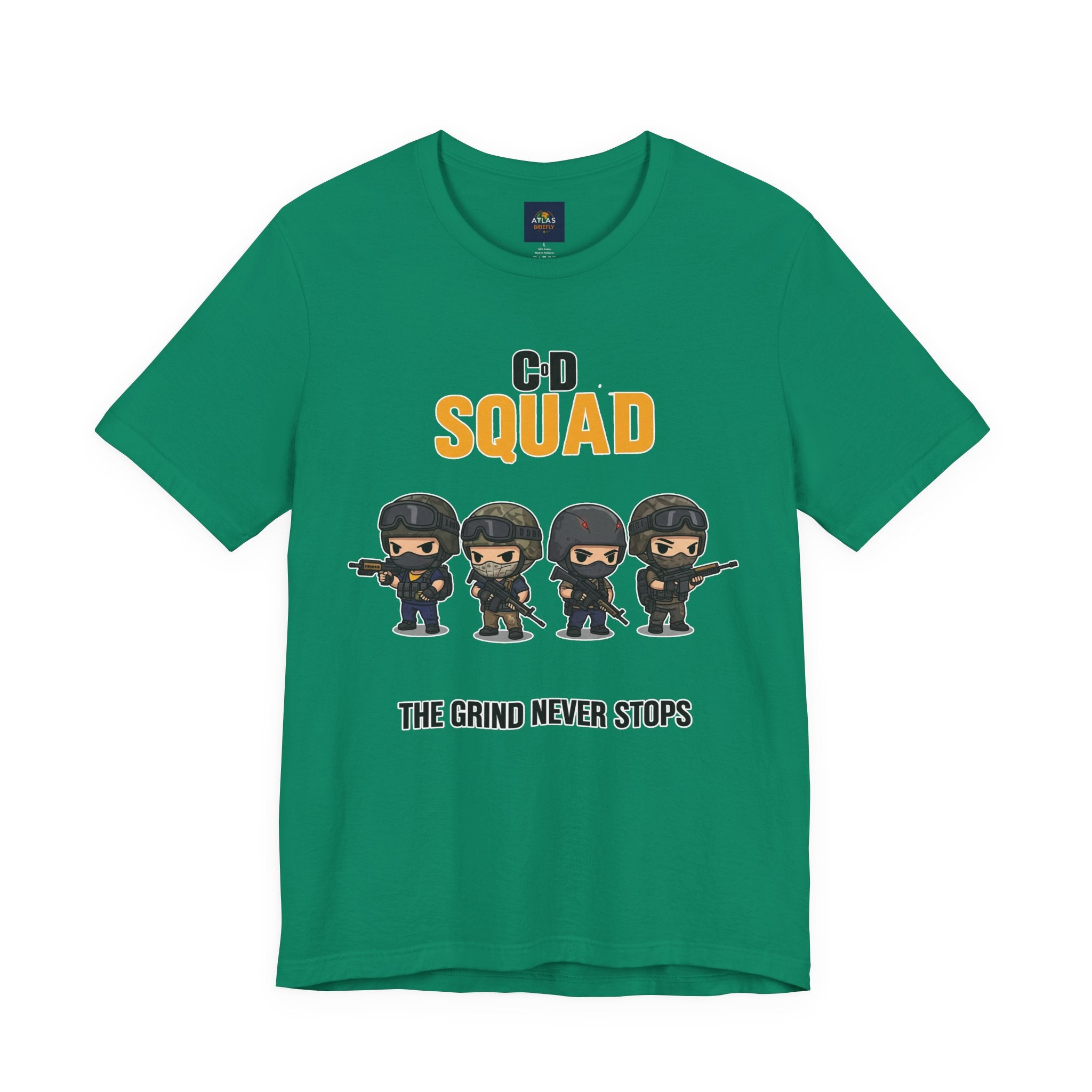 CoD Squad Tee for Gamers: The Grind Never Stops - Atlas Briefly