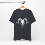 Aries Horoscope Tee - Unisex Black and White Minimal Design