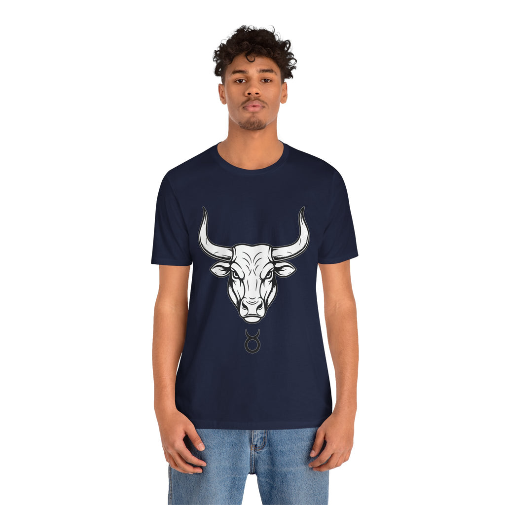 Taurus Zodiac T-Shirt - Minimalist Black and White Unisex T-Shirt