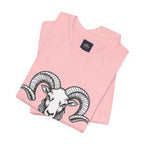 Aries Horoscope Tee - Unisex Black and White Minimal Design