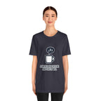Powered by Caffeine T-Shirt - Funny Coffee Tee for Coffee Lovers - Atlas Briefly