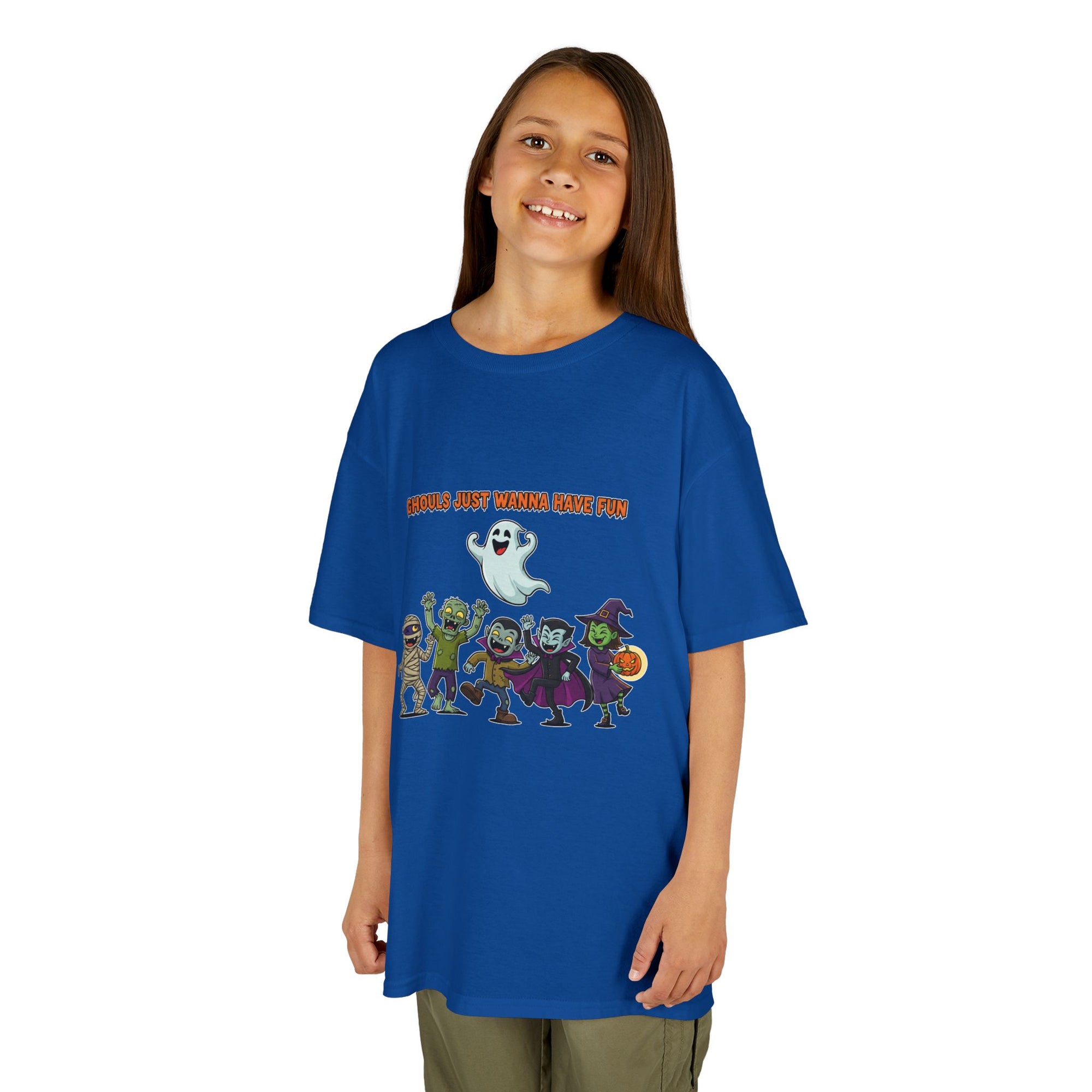 Ghouls Just Wanna Have Fun Kids Halloween T-Shirt | Funny Ghost Mummy Zombie Vampire Witch Shirt for Boys & Girls Trick or Treat Tee - Atlas Briefly